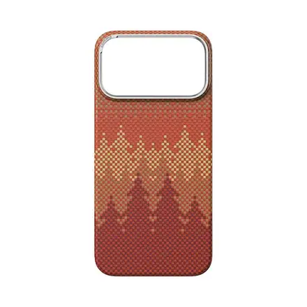 Comma kryt Woven Kevlar Magnetic Shockproof Case pre iPhone 17 Pro - Pinery Forest
