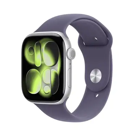 Apple Watch Series 11 GPS 42mm Strieborný hliník s hmlisto fialovým športovým remienkom - S/M *Rozbalený*