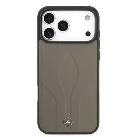 Mercedes Leather The Move MagSafe Zadný Kryt pre iPhone 17 Pro Max béžový