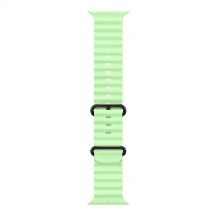 Apple Watch 49mm Neon Green Ocean Band - Black Titanium Finish