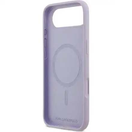 Karl Lagerfeld Liquid Silicone Karl and Choupette MagSafe kryt iPhone Air fialový