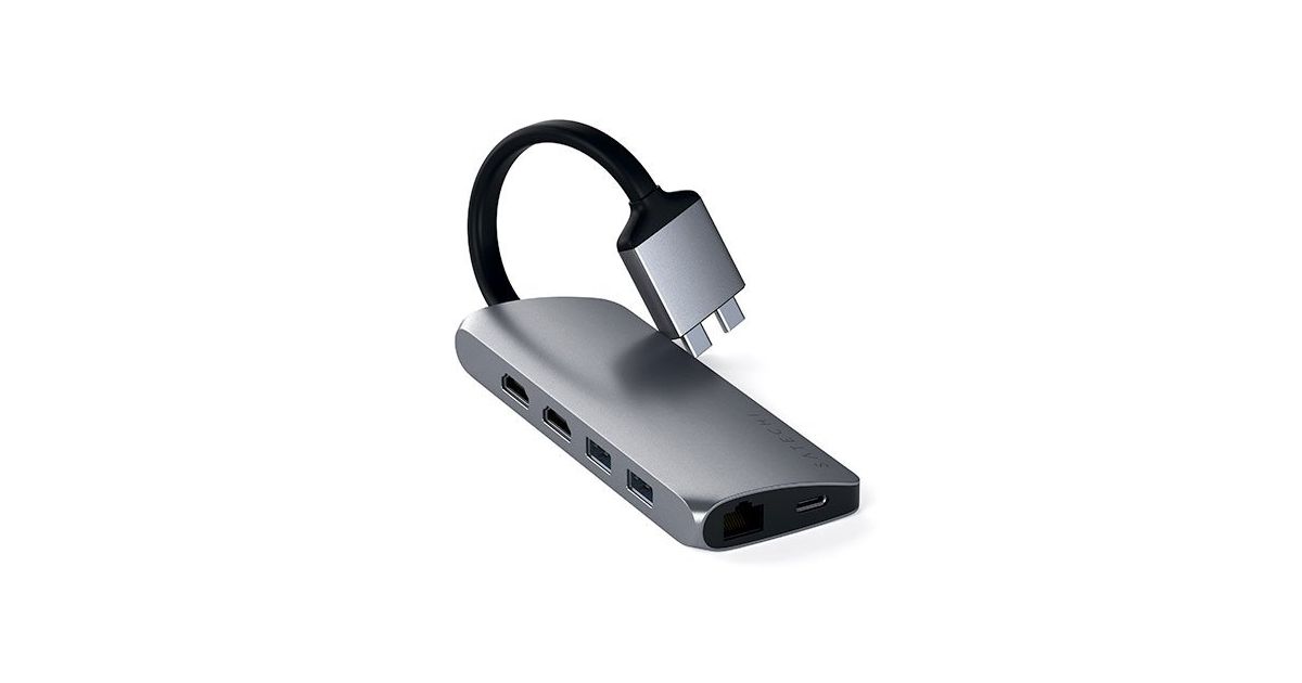 Satechi USB-C Dual Multimedia adapter - Space Gray Aluminium | iStores ...