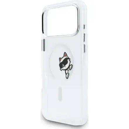 Karl Lagerfeld IML Choupette Peekaboo MagSafe MagSafe kryt iPhone 17 Pro Max priehľadná