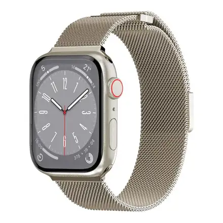 SwitchEasy remienok Mesh Stainless Steel pre Apple Watch 44/45/46mm - Starlight
