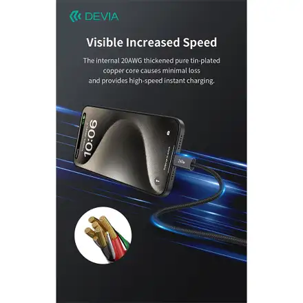 Devia kábel USB-C Extreme Speed Series 240W Cable 2m - Black