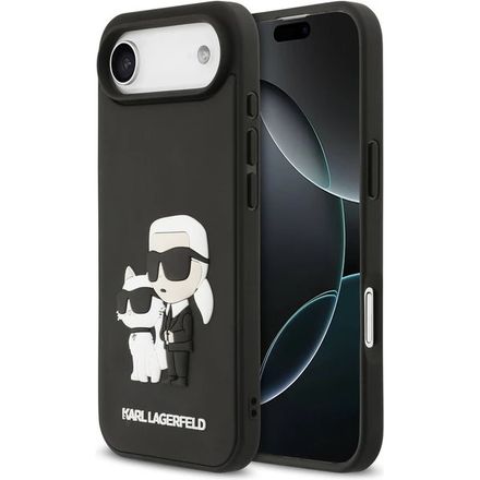 Karl Lagerfeld 3D Rubber Karl and Choupette kryt iPhone Air čierny