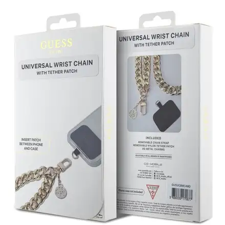 Guess Univerzálny Popruh na Ruku 4G Charm zlatý