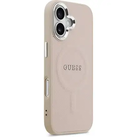 Guess PU Saffiano MagSafe kryt iPhone 17 ružový
