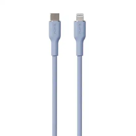 Puro kábel Soft Silicone Cable USB-C to Lightning 1.5m - Light Blue