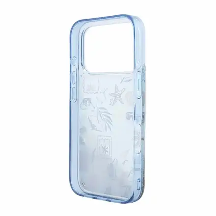 Karl Lagerfeld Liquid Glitter Beach kryt iPhone 18 Pro modrý