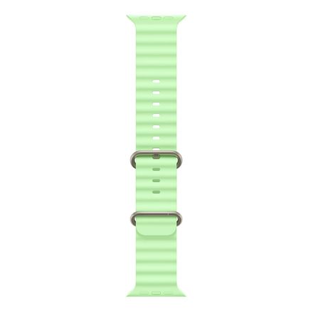 Apple Watch 49mm Neon Green Ocean Band - Natural Titanium Finish