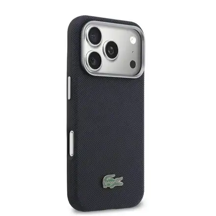 Lacoste PVC Petit Pique Semi Wrap MagSafe pre iPhone 17 Pro Max modrý