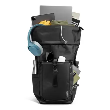 TomToc batoh Navigator T61 Rolltop Backpack 20L - Black
