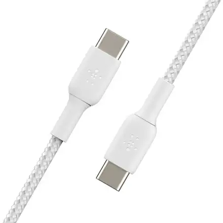 Belkin kábel Boost Charge Braided USB-C to USB-C 1m - White