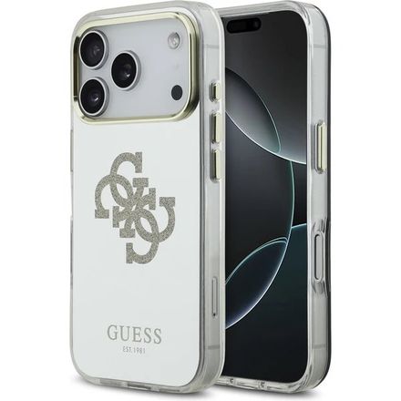 Guess PC/TPU Mirror 4G Glitter Logo MagSafe kryt iPhone 17 Pro zlatý