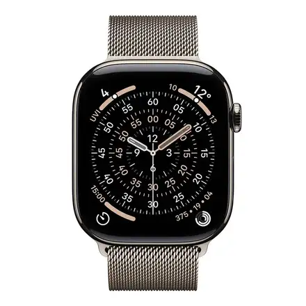 Apple Watch Series 11 GPS + Cellular 46mm Prírodný titán s prírodným milánskym ťahom - M/L