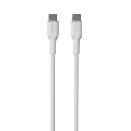 Puro kábel Soft Silicone Cable USB-C to USB-C 1.5m - White