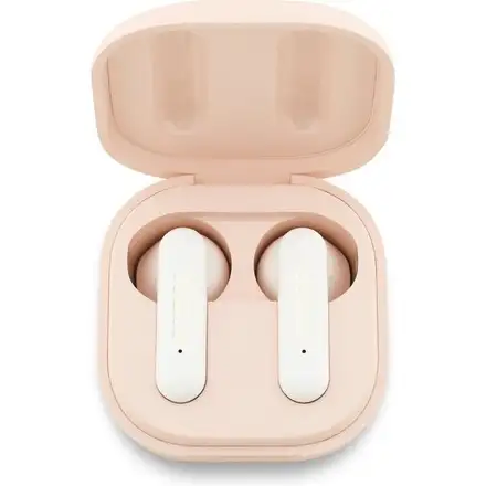 Guess 4G Metal Logo TWS Bezdrôtové Slúchadlá ružové