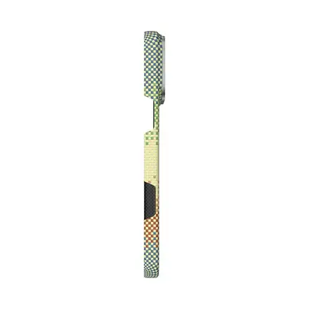 Comma kryt Woven Kevlar Magnetic Shockproof Case pre iPhone 17 Pro - Green Orange Light