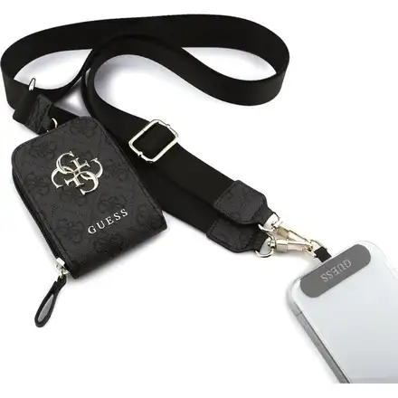 Guess Crossbody Popruh PU 4G Metal Logo + Peňaženka čierny