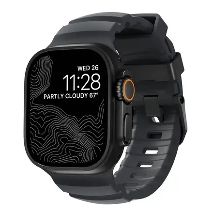 Nomad remienok Rocky Point Band pre Apple Watch 46/49mm - Storm/Black