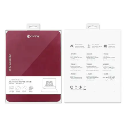 Comma puzdro Cyclone Rotation Case with Pencil Slot pre iPad 10-11 Gen 2022/2025 - Wine Red