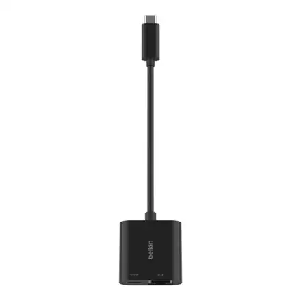 Belkin USB-C to Ethernet + 100W Charge Adapter - Black