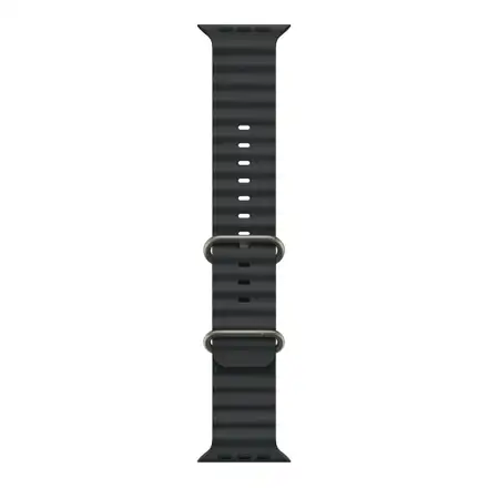 Apple Watch 49mm Black Ocean Band - Natural Titanium Finish
