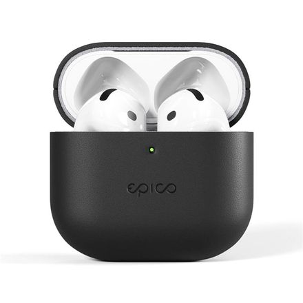 Epico Leather Case Airpods 4/Airpods 4 (ANC) - čierna