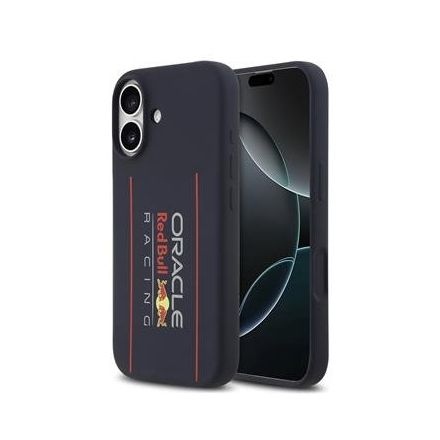 Red Bull Silicone Vertical Logo MagSafe Zadný Kryt pre iPhone 17 modrý