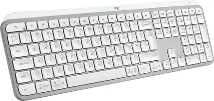 Logitech MX Keys S - bezdrôtová podsvietená klávesnica - US - bledošedá