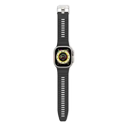 Decoded remienok Sports Silicone Ultra Traction Strap pre Apple Watch 44-49mm - Graphene Black