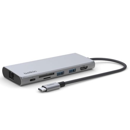 Belkin Connect USB-C 7-in-1 Multiport Adapter - Space Gray