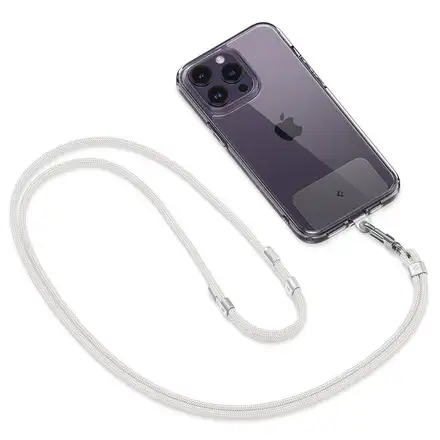 Spigen Cross Body Strap + Wrist Strap - Pearl White