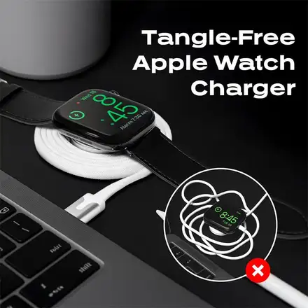 KeySmart Statik MagStack, nabijačka pre Apple Watch, USB-C, - biela (1m)