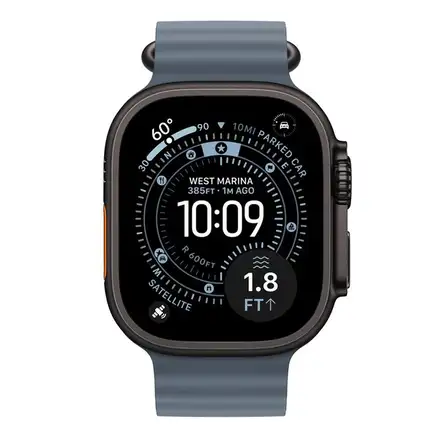 Apple Watch 49mm Anchor Blue Ocean Band Extension - Black Titanium Finish