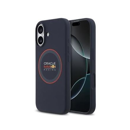 Red Bull Silicone Red Ring MagSafe Zadný Kryt pre iPhone 17 modrý