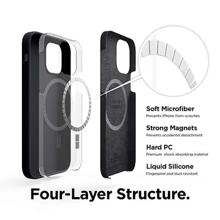 Elago kryt Silicone Case Magsafe pre iPhone 12/12 Pro - Black