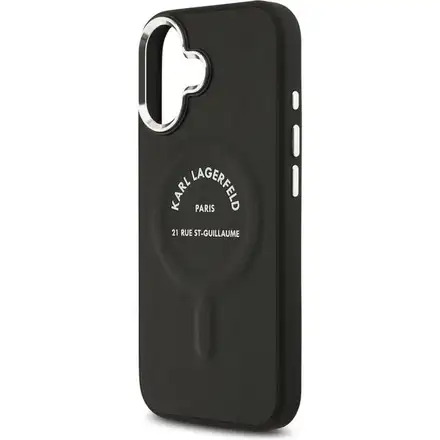 Karl Lagerfeld PU RSG Logo MagSafe kryt iPhone 17 čierny