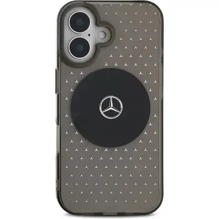 Mercedes PC/TPU Star Pattern MagSafe Zadný Kryt pre iPhone 16 Plus čierny