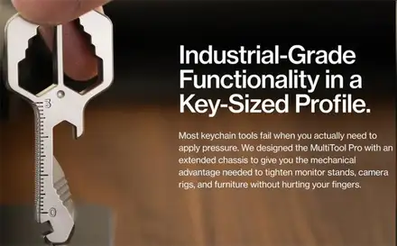 KeySmart MultiTool Pro - Stainless Steel