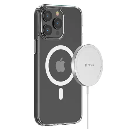 Devia kryt Pure Clear Magnetic Shockproof Case pre iPhone 15 Pro Max - Clear