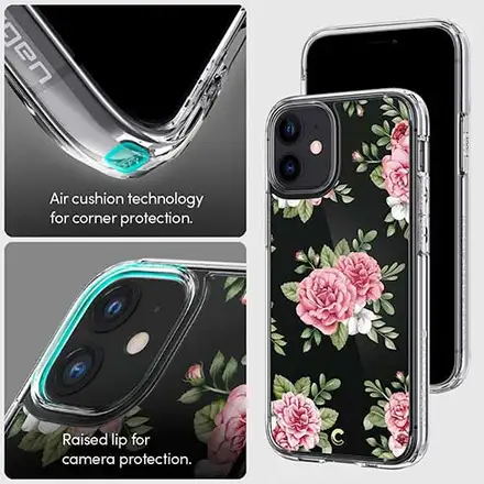Spigen kryt Cecile pre iPhone 12 mini - Pink Floral
