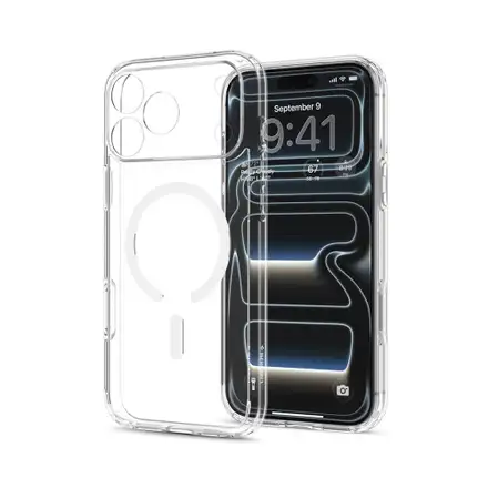 Spigen kryt Ultra Hybrid Magsafe pre iPhone 18 Pro - Clear White