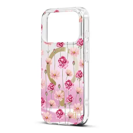 iDeal Fashion Mirror Case MagSafe iPhone 17 Pro Max / 18 Pro Max Rose Blush Floral