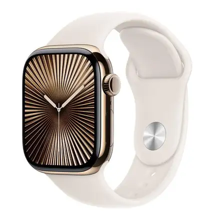 Apple Watch Series 10 GPS + Cellular 46mm Zlatý titán s hviezdne bielym športovým remienkom - M/L *Rozbalený*