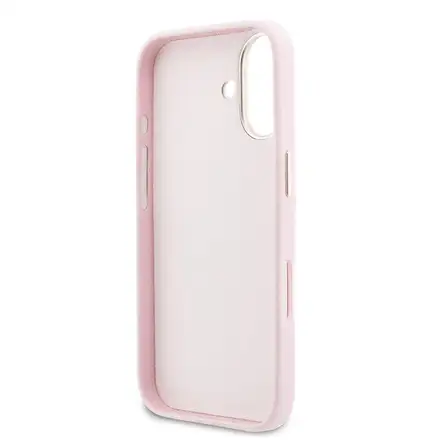 Guess PU Resin Logo kryt iPhone 17 ružový