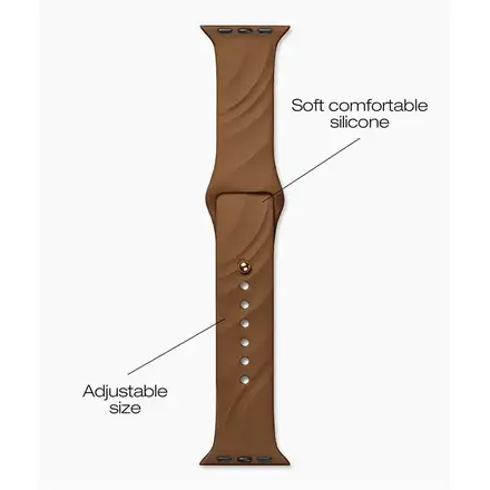iDeal Soft Swirl Silicone Watch Band 38/40/41/42 S-M Salted Caramel