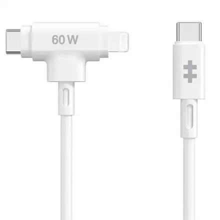 Hyper kábel HyperJuice USB-C/Lightning Hybrid Silicone Cable 1.5m - White