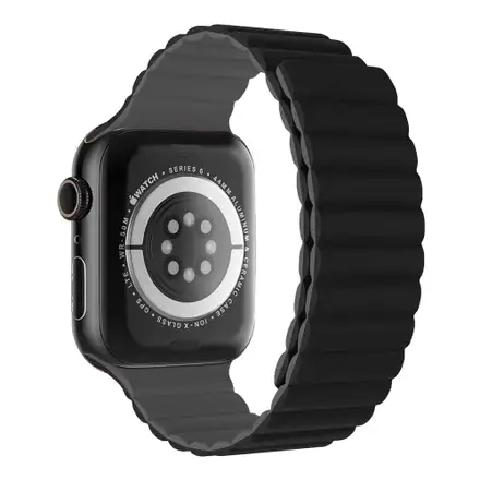 Devia remienok Nature Silicone Magnetic Watch Band 44/45/46mm - Black